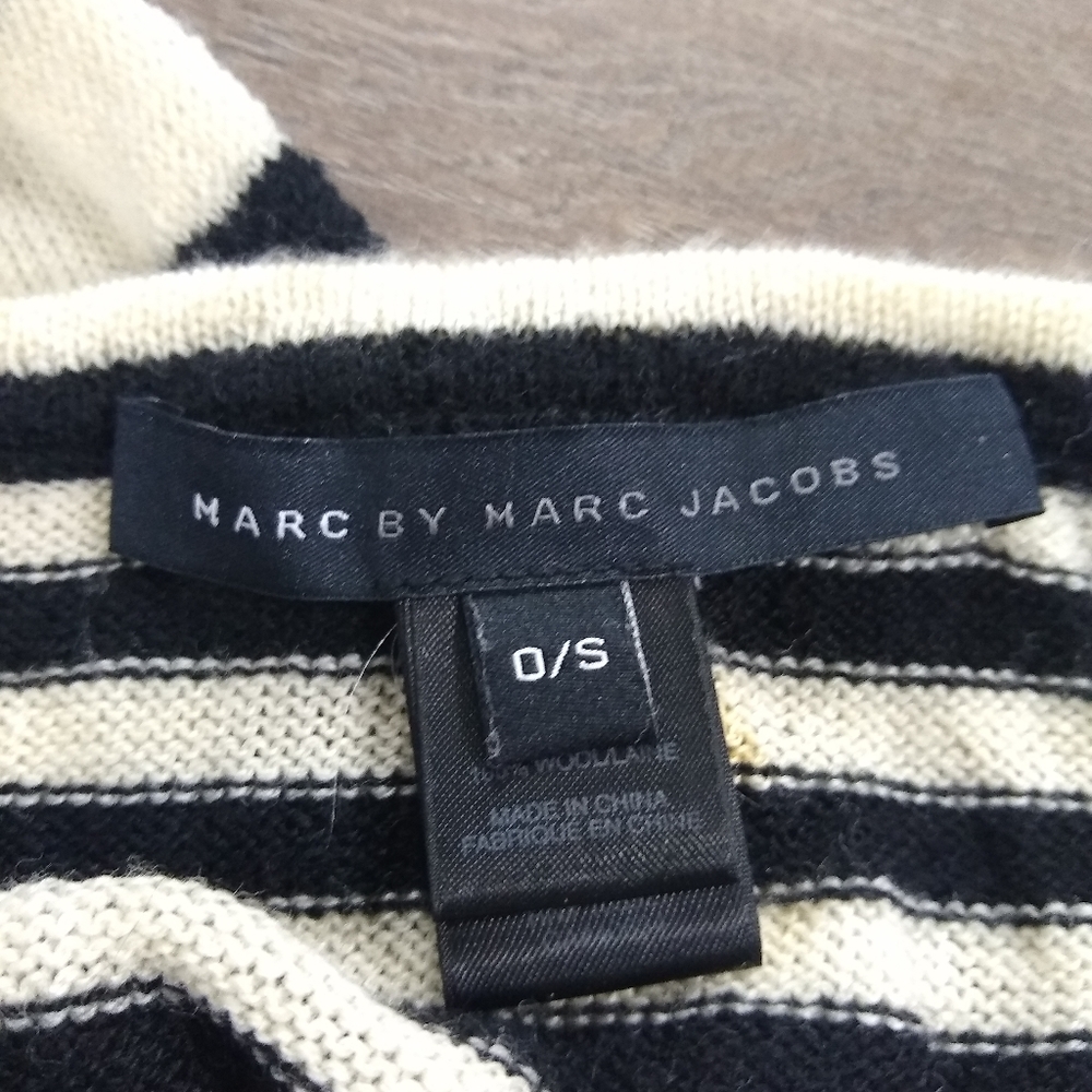 Marc by Marc Jacobs Scarf Striped Woolaine black - Picture 3 of 4